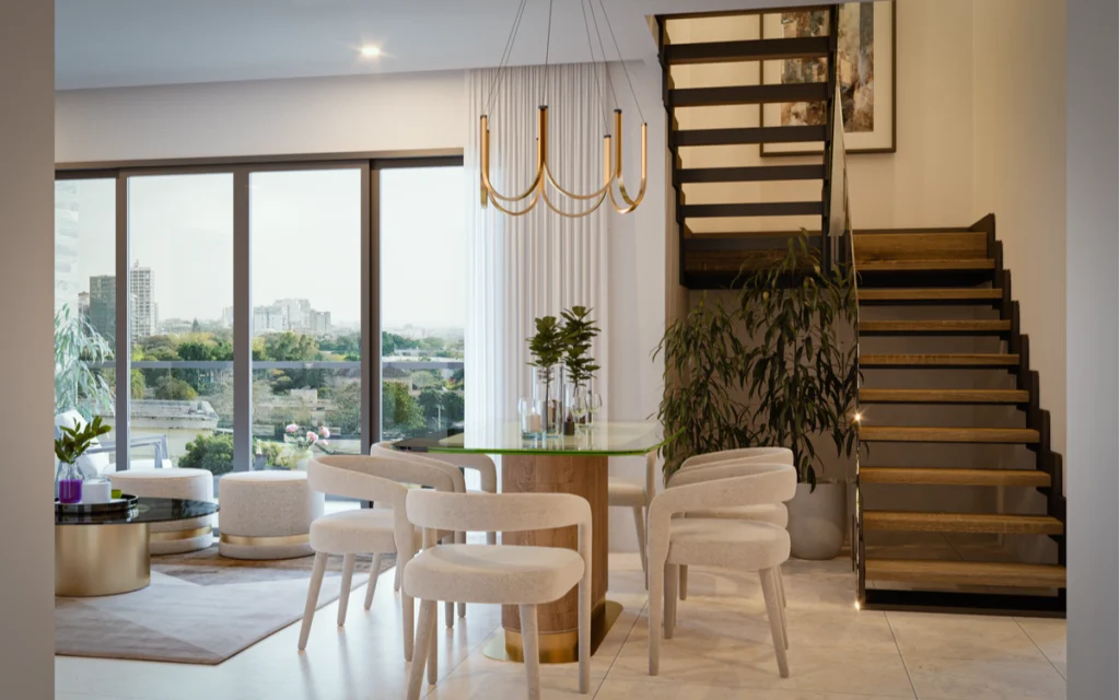 Escalera interior del penthouse Tipo A